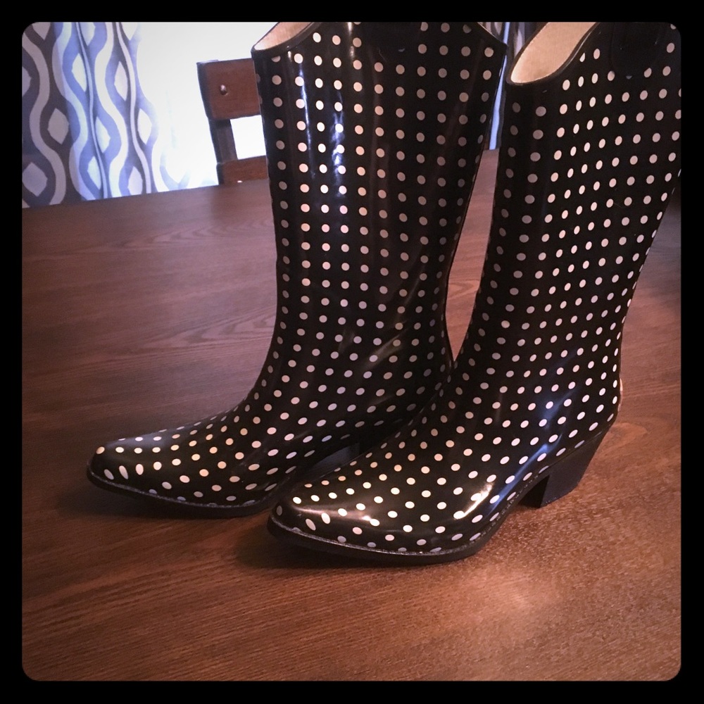 Cowboy style rain boots.  Never worn